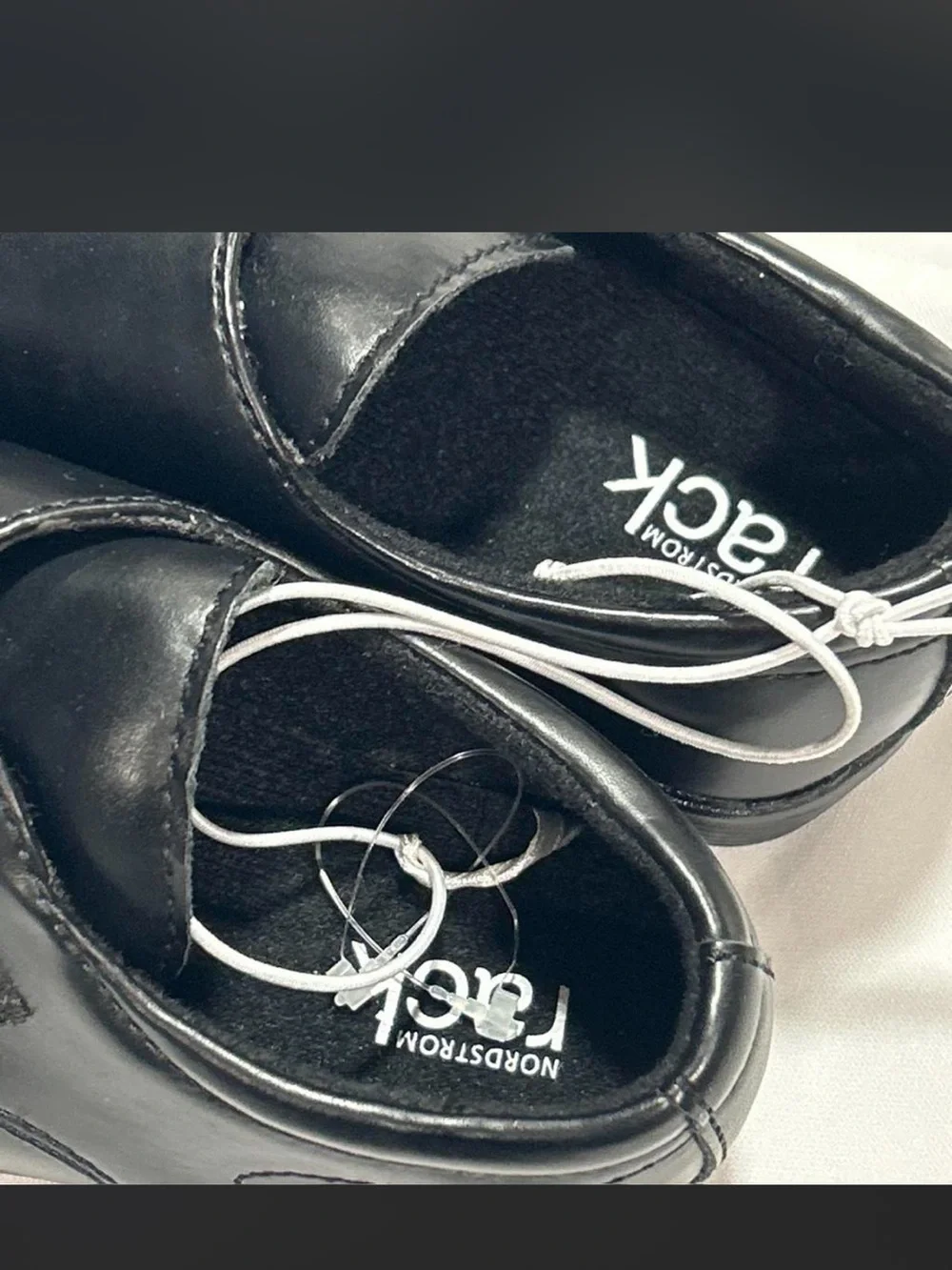 Nordstrom Black Kids Dress Loafers with Velcro Strap